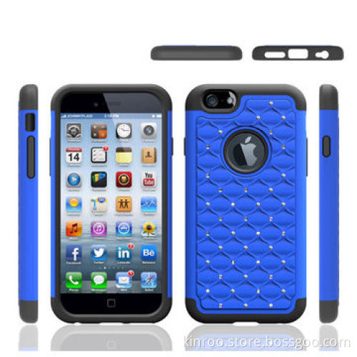 Hybrid Case for iPhone 6 4.7" with Fake Crystal